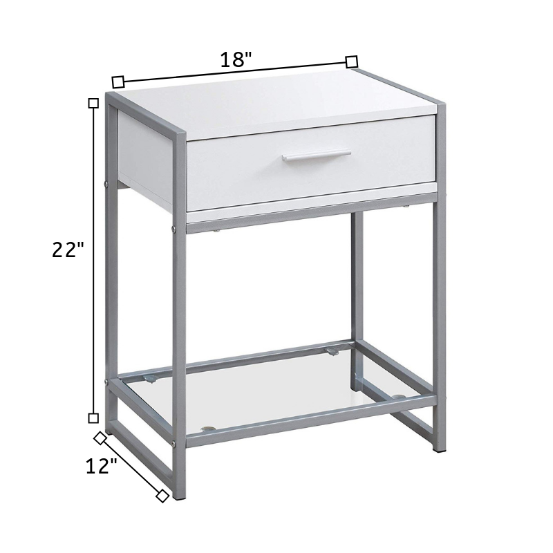 Elena Night Stand (White)